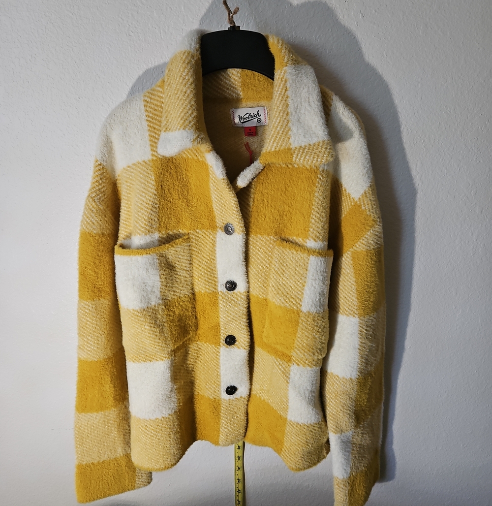 Woolrich For Target Yellow and White Buffalo Check Shacket